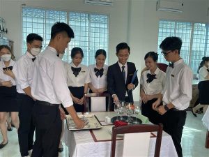 Giờ học thực hành của sinh viên Trường cao đẳng Kiên Giang