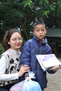 Nguyễn Thị Hòa trong chương trình Tình nguyện mùa đông