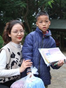 Nguyễn Thị Hòa trong chương trình Tình nguyện mùa đông