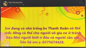 Bài đăng của chị Trần Phương Anh (ảnh chụp từ FB nhân vật)