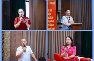 Các thầy cô ở các đơn vị giải đáp các vấn đề chuyên môn theo nội dung của sinh viên chia sẻ tại Hội nghị.