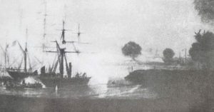 Tàu chiến Pháp nổ súng đánh chiếm Đà Nẵng ngày 1/9/1858, mở đầu cuộc xâm lược Việt Nam.