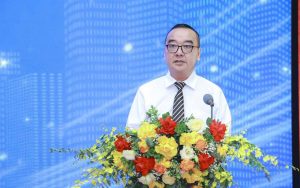 ThS. Nguyễn Hiếu, Phó Hiệu trưởng Nhà trường phát biểu khai giảng năm học mới 2025 – 2026.
