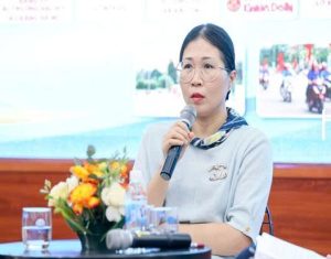 (Đồng chí Nguyễn Thị Thanh Thủy - Chánh Văn phòng Ban ATGT thành phố Hà Nội chia sẻ tại buổi Tọa đàm)