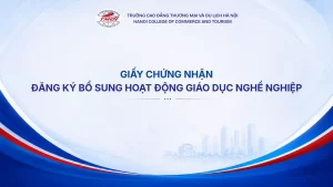 Giấy chứng nhận đăng ký bổ sung hoạt động Giáo dục nghề nghiệp
