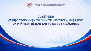 Quyết định về việc công nhận thí sinh trúng tuyển, nhập học, và phân lớp hệ đào tạo từ xa đợt 4 năm 2025